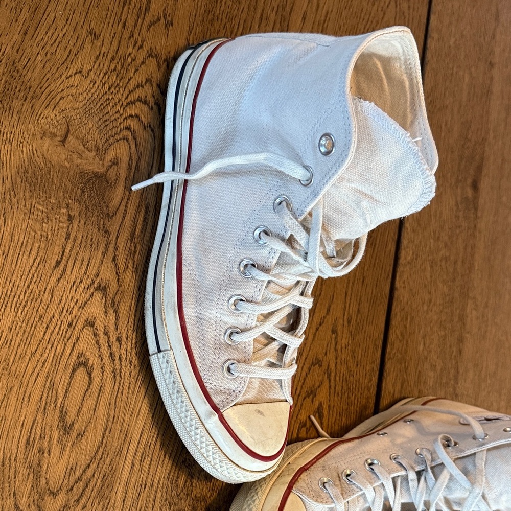 Converse High-Top Sneakers Size M8/W10 - Cream - Picture 3 of 9